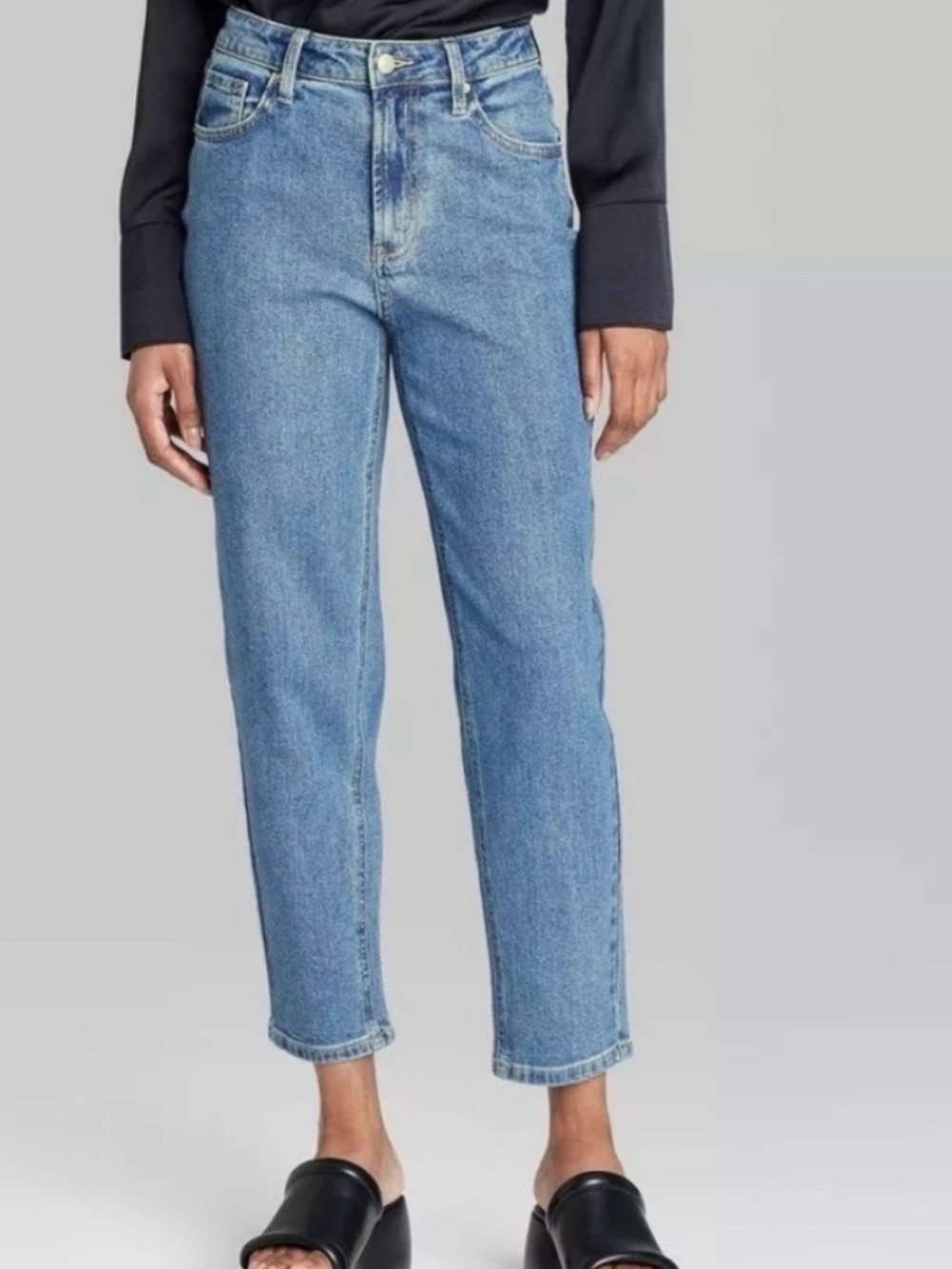 Wild Fable High Rise Tapered Jeans Women’s Small Light Blue Mom Jean